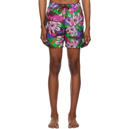 Multicolor Printed Swim Shorts 231111M208008