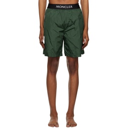 Green Three Pocket Swim Shorts 231111M208010