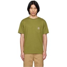 Green Patch Pocket T Shirt 231111M213051