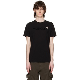Black Flocked T Shirt 231111M213103