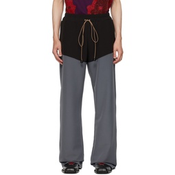 SSENSE Exclusive Gray Trousers 231112M191001