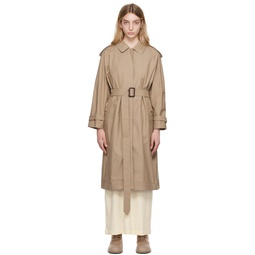 Beige The Cube Belted Trench Coat 231118F067005