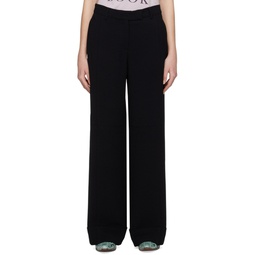 Black Tailored Trousers 231129F087013