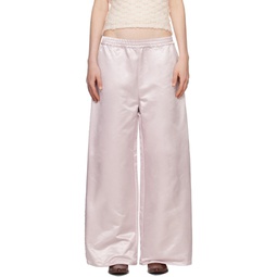 Pink Embroidered Trousers 231129F087036
