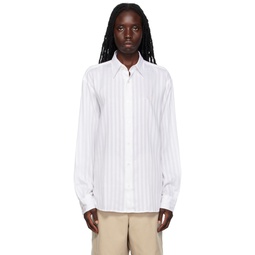 White Striped Shirt 231129F109031