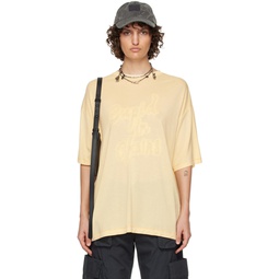 Yellow Embroidered T Shirt 231129F110034