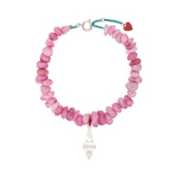 Pink Agate Necklace 231129M145000