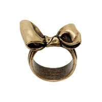 Gold Karen Kilimnik Edition Bow Ring 231129M147002