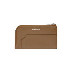 Brown Zip Wallet 231129M164011