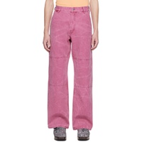 Pink Pigment Dyed Trousers 231129M191003