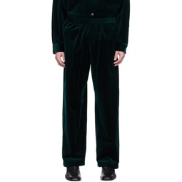 Green Relaxed Fit Trousers 231129M191023