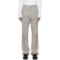 Gray Pinstripe Trousers 231129M191030
