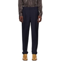 Navy Tailored Trousers 231129M191036