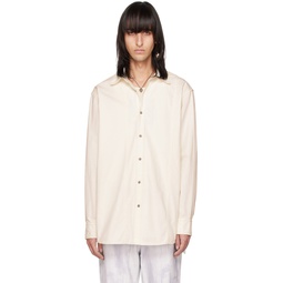 SSENSE Exclusive White Denim Shirt 231129M192015