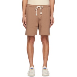 Brown Embroidered Shorts 231129M193001
