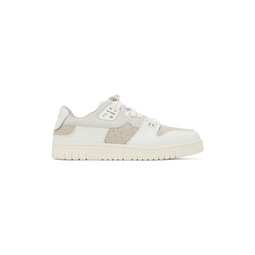White   Off White Leather Low Top Sneakers 231129M237000