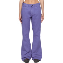 Purple Flared Trousers 231137F087000
