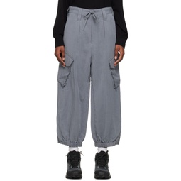 Gray Crinkled Trousers 231138F087010