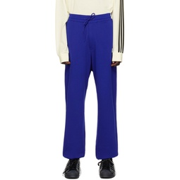 Blue Straight Trousers 231138M191003
