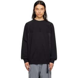 Black Paneled Sweatshirt 231138M204003
