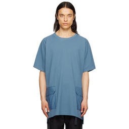 Blue Cargo Pocket T Shirt 231138M213031