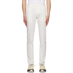 White Zip Trousers 231142M191026
