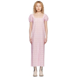 Pink Vented Midi dress 231144F054036