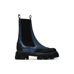 Blue Mid Chelesa Boots 231144F114000
