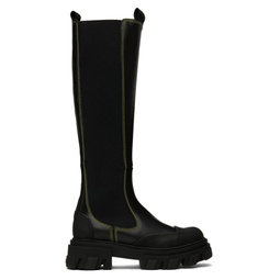 Black Cleated Chelsea Boots 231144F115005
