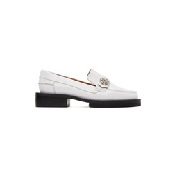 White Jewel Loafers 231144F121012