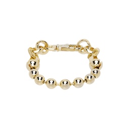 Gold Ball Chain Bracelet 231153M142010
