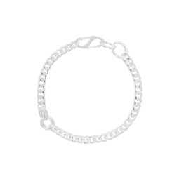 Silver Evie Curb Chain Necklace 231153M145005