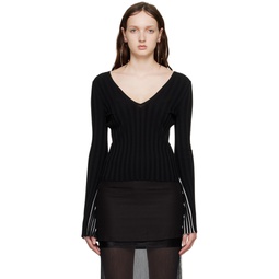 Black Angela Sweater 231154F100000