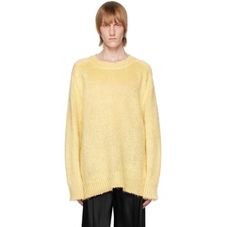 Yellow Brushed Sweater 231168M201012
