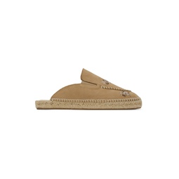 Tan Embroidered Espadrilles 231168M229007