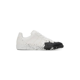 White   Black Paint Replica Sneakers 231168M237001