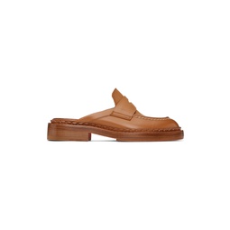 Brown Strap Loafers 231178F121009