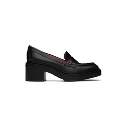 Black Loafer Heels 231178F122002
