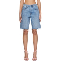 Blue Relaxed Fit Denim Shorts 231187F088023