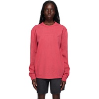 Red Overdyed Long Sleeve T Shirt 231187F110016