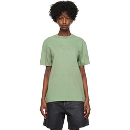 Green Overdyed T Shirt 231187F110018