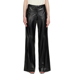 Black Vortico Faux Leather Trousers 231188F084001