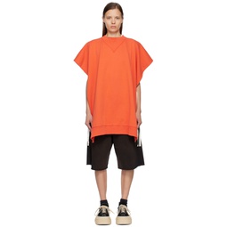 Orange Draped Sweatshirt 231188F098016