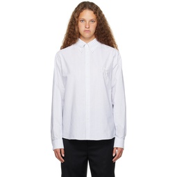 White Embroidered Shirt 231188F109021