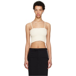 Off White Worn Out Camisole 231188F111019