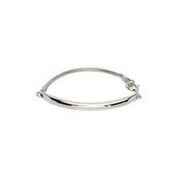 Silver Minimal Bar Bracelet 231188M142006