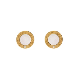 Gold The Medallion Stud Earrings 231190F009000