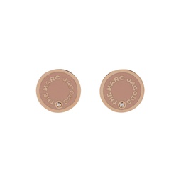 Rose Gold Medallion Earrings 231190F009002