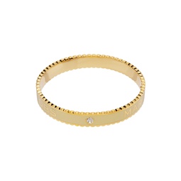 Gold   White The Medallion Cuff Bracelet 231190F020001
