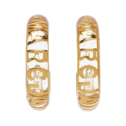 Transparent   Gold The Monogram Hoops Earrings 231190F022000